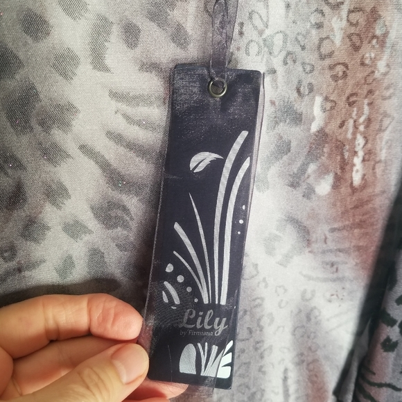 NEW Lily by Firmiana animal print lace sparkly duster kimono Velvet Burnout 2X - Picture 4 of 9